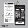 UNDANGAN MINIMALIS HITAM PUTIH - UNDANGAN GOPEK BW SERI 2 - GOPEK BW 62