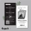 UNDANGAN MINIMALIS HITAM PUTIH - UNDANGAN GOPEK BW SERI 2 - GOPEK BW 64