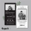 UNDANGAN MINIMALIS HITAM PUTIH - UNDANGAN GOPEK BW SERI 2 - GOPEK BW 65