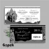 UNDANGAN MINIMALIS HITAM PUTIH - UNDANGAN GOPEK BW SERI 2 - GOPEK BW 66