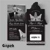 UNDANGAN MINIMALIS HITAM PUTIH - UNDANGAN GOPEK BW SERI 2 - GOPEK BW 71