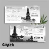 UNDANGAN MINIMALIS HITAM PUTIH - UNDANGAN GOPEK BW SERI 2 - GOPEK BW 72