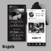 UNDANGAN MINIMALIS HITAM PUTIH - UNDANGAN GOPEK BW SERI 2 - GOPEK BW 74