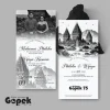 UNDANGAN MINIMALIS HITAM PUTIH - UNDANGAN GOPEK BW SERI 2 - GOPEK BW 75