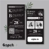 UNDANGAN MINIMALIS HITAM PUTIH - UNDANGAN GOPEK BW SERI 2 - GOPEK BW 78