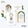 UNDANGAN PERNIKAHAN MURAH - UNDANGAN NIKAH BORDERLESS - UNDANGAN FULLCOLOR GREEN - GREEN 50