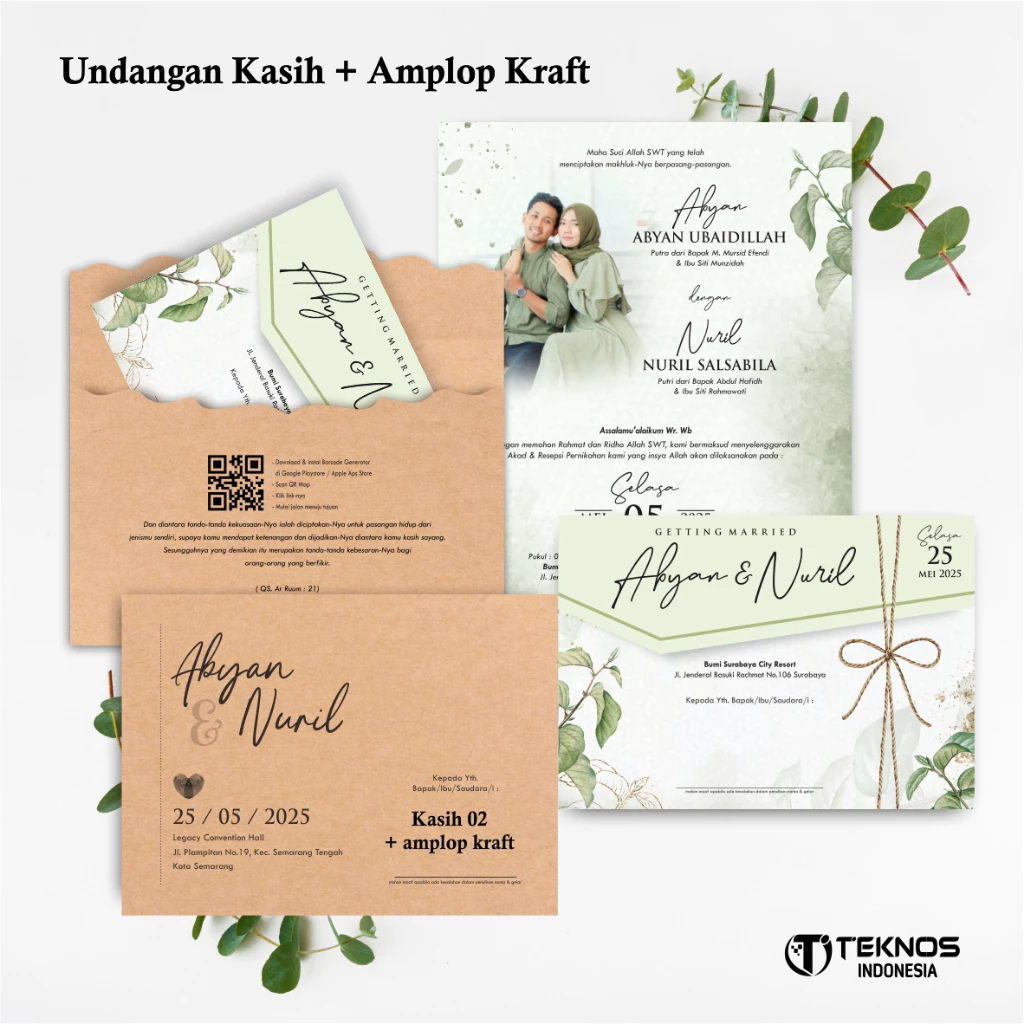 UNDANGAN PERNIKAHAN AMPLOP AESTHETIC - UNDANGAN NIKAH AMPLOP KASIH - UNDANGAN AMPLOP KEKINIAN - Gambar 9
