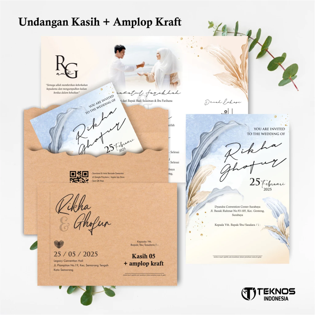 UNDANGAN PERNIKAHAN AMPLOP AESTHETIC - UNDANGAN NIKAH AMPLOP KASIH - UNDANGAN AMPLOP KEKINIAN - Gambar 12