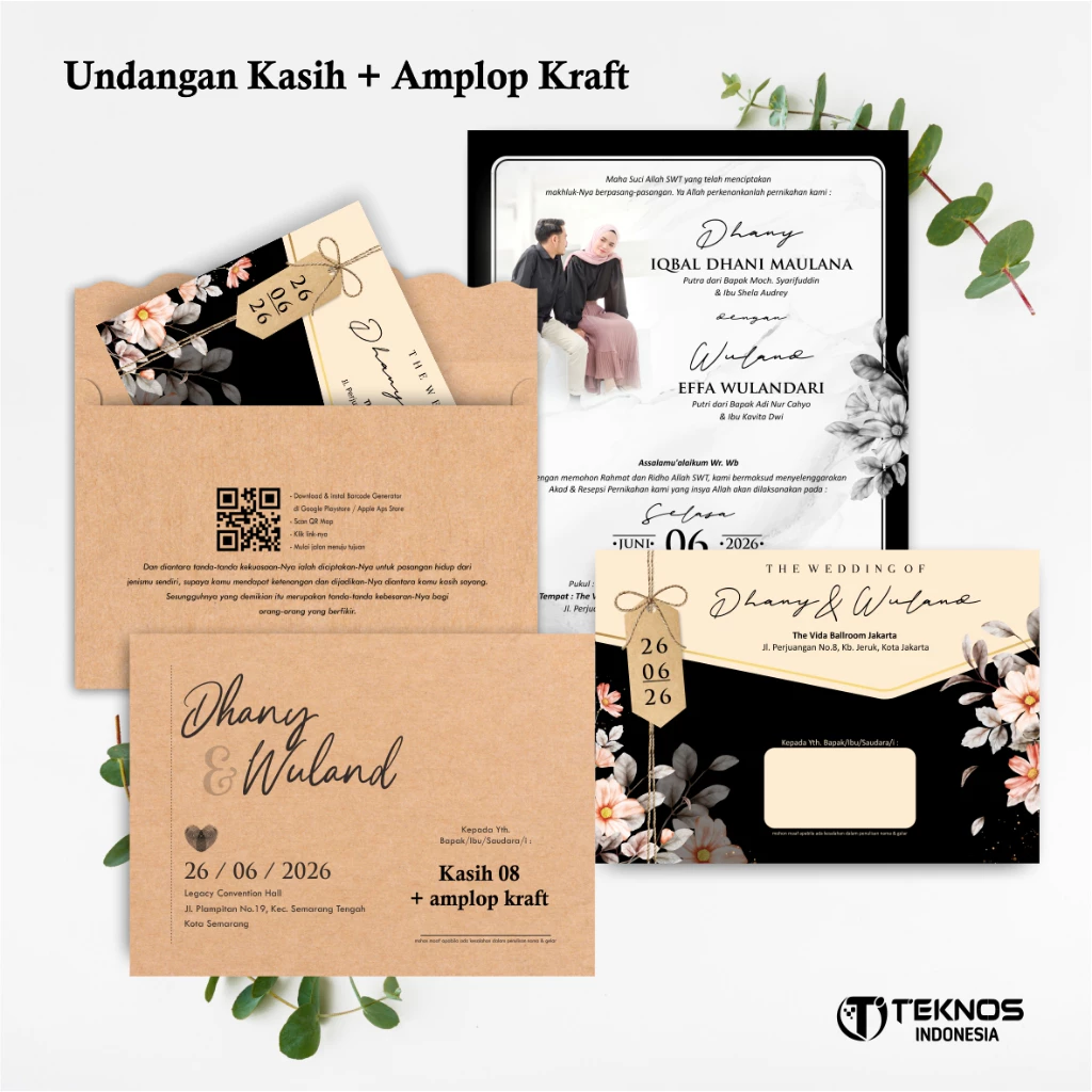 UNDANGAN PERNIKAHAN AMPLOP AESTHETIC - UNDANGAN NIKAH AMPLOP KASIH - UNDANGAN AMPLOP KEKINIAN - Gambar 15