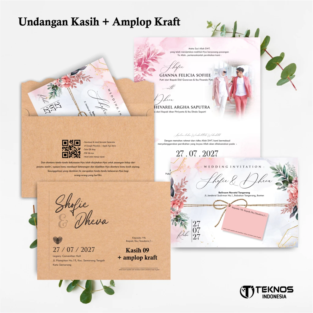 UNDANGAN PERNIKAHAN AMPLOP AESTHETIC - UNDANGAN NIKAH AMPLOP KASIH - UNDANGAN AMPLOP KEKINIAN - Gambar 16