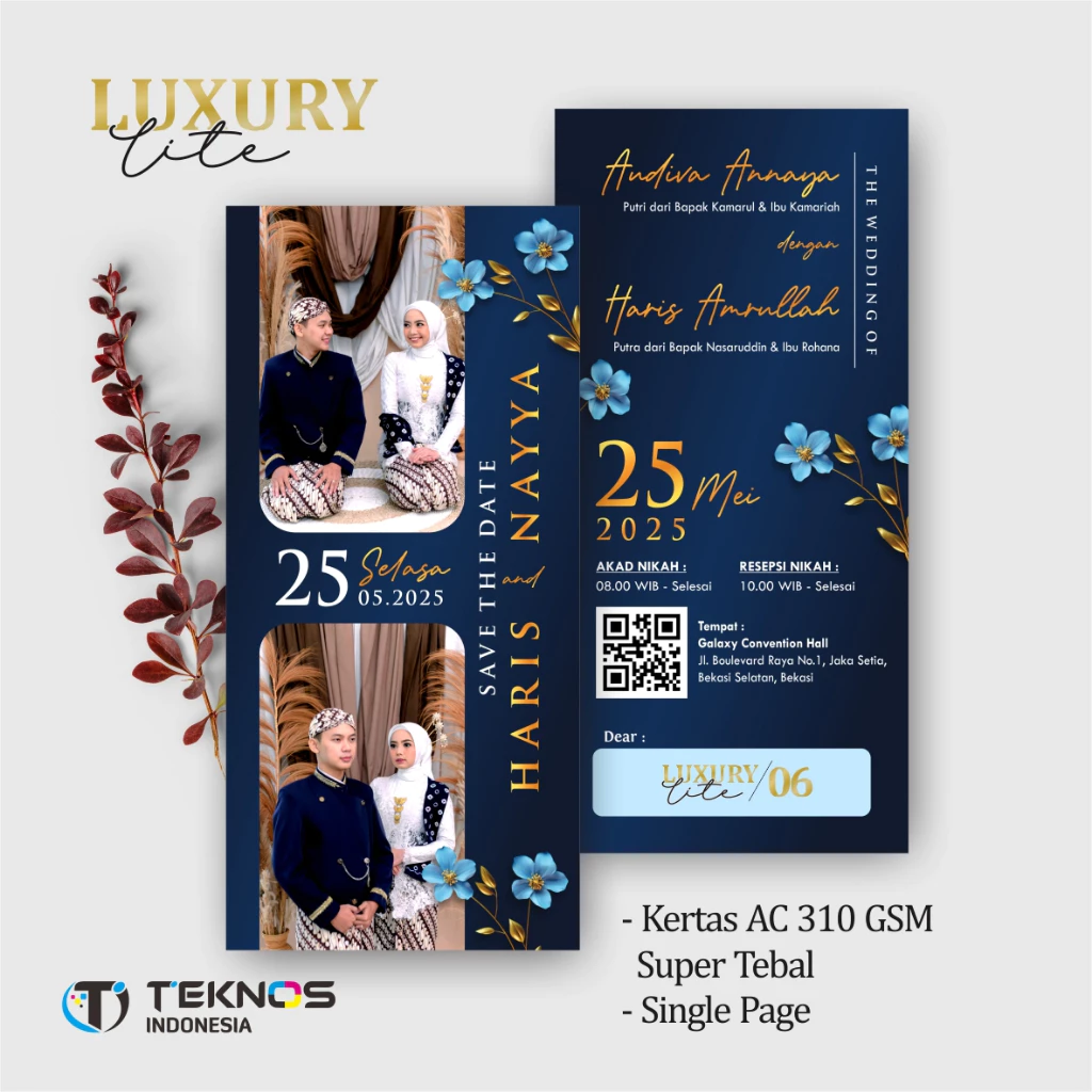 UNDANGAN PERNIKAHAN ELEGANT CUSTOM COLOUR - UNDANGAN PERNIKAHAN AESTHETIC LUXURY LITE - Gambar 7