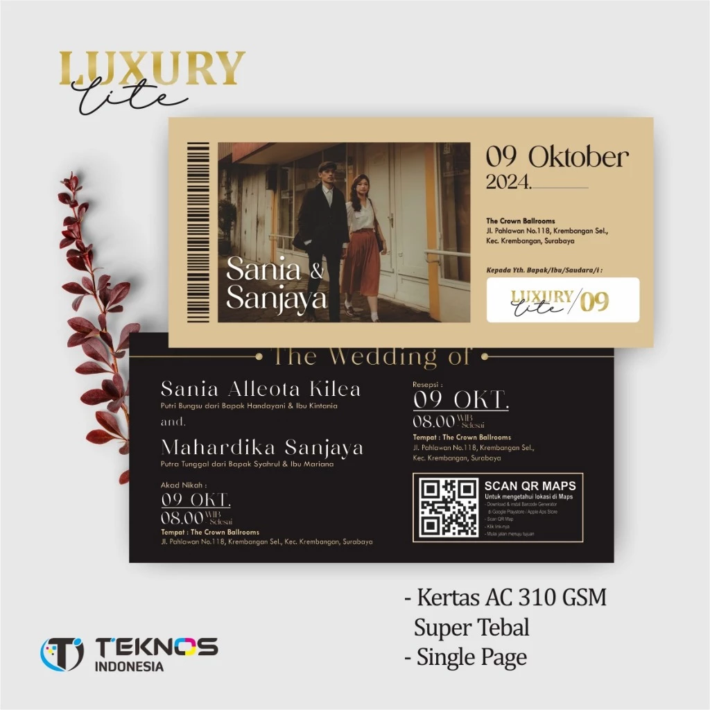 UNDANGAN PERNIKAHAN ELEGANT CUSTOM COLOUR - UNDANGAN PERNIKAHAN AESTHETIC LUXURY LITE - Gambar 10