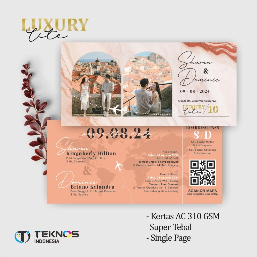 UNDANGAN PERNIKAHAN ELEGANT CUSTOM COLOUR - UNDANGAN PERNIKAHAN AESTHETIC LUXURY LITE - Gambar 11