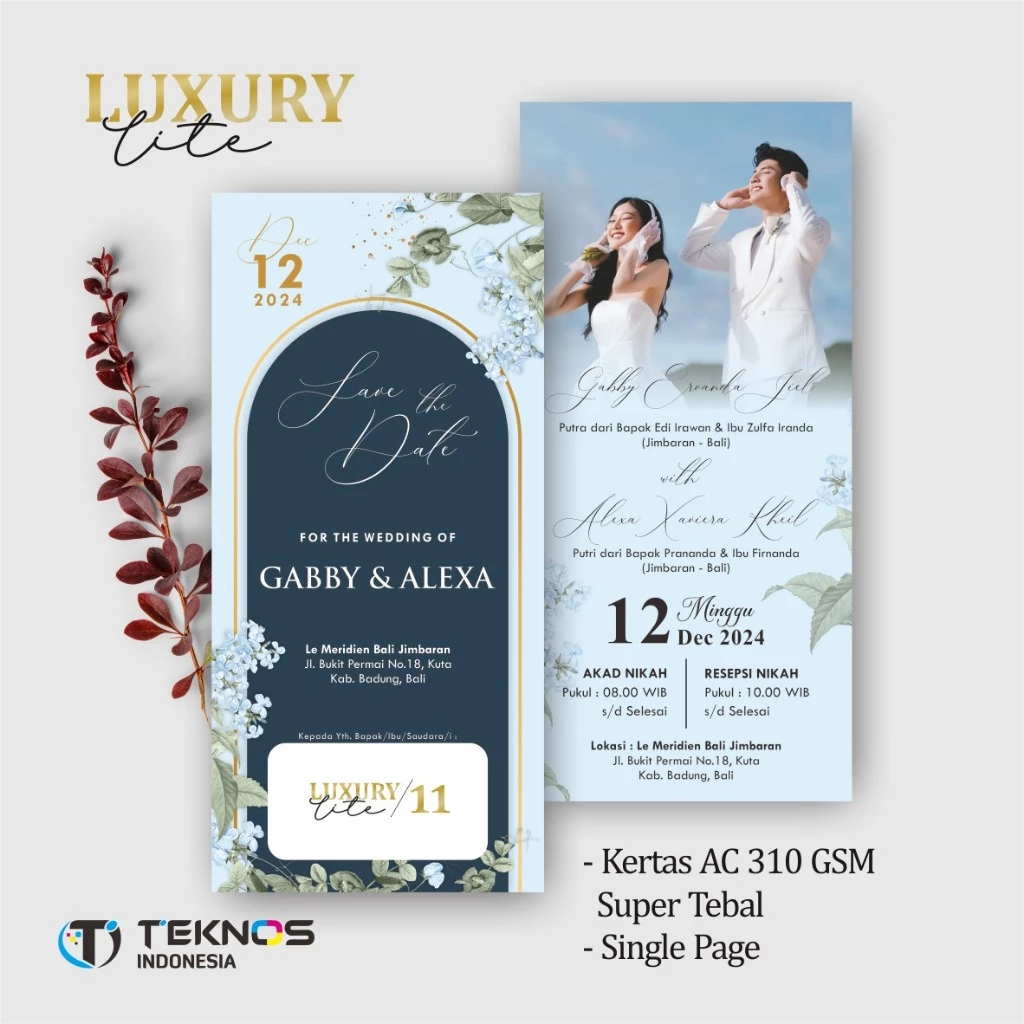 UNDANGAN PERNIKAHAN ELEGANT CUSTOM COLOUR - UNDANGAN PERNIKAHAN AESTHETIC LUXURY LITE - Gambar 12