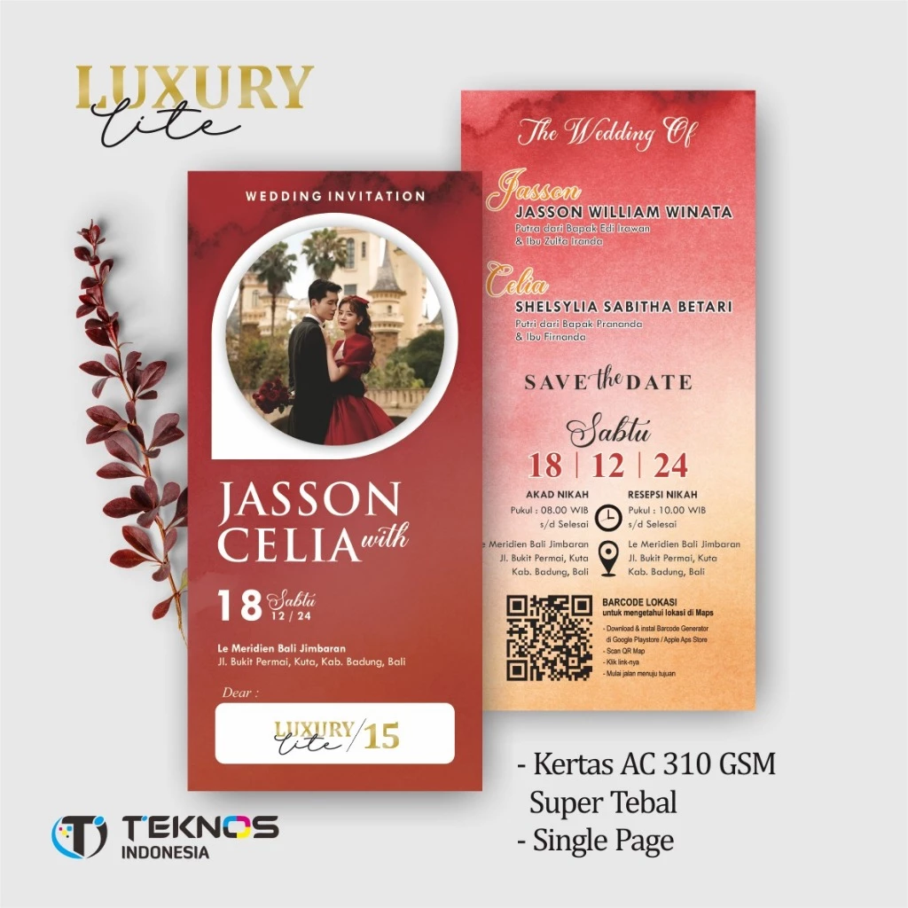 UNDANGAN PERNIKAHAN ELEGANT CUSTOM COLOUR - UNDANGAN PERNIKAHAN AESTHETIC LUXURY LITE - Gambar 16