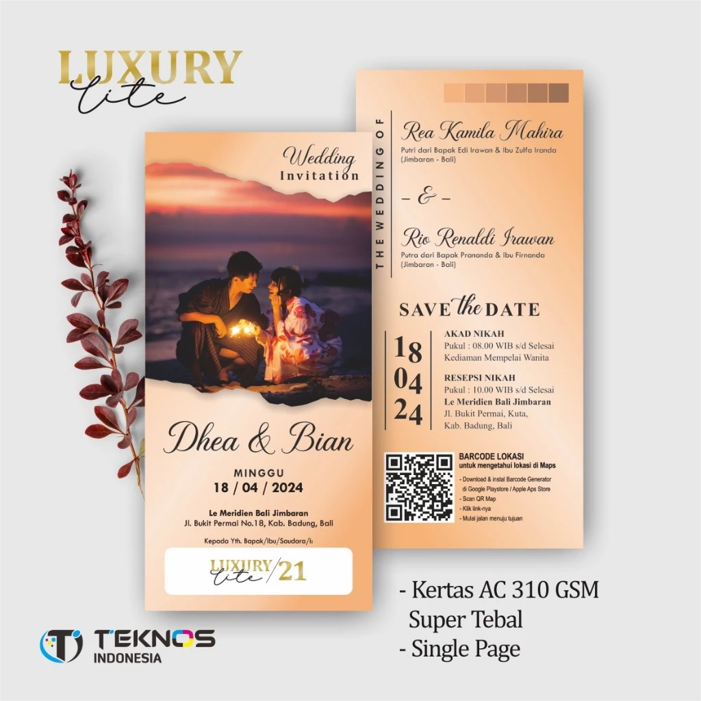UNDANGAN PERNIKAHAN ELEGANT CUSTOM COLOUR - UNDANGAN PERNIKAHAN AESTHETIC LUXURY LITE - Gambar 22