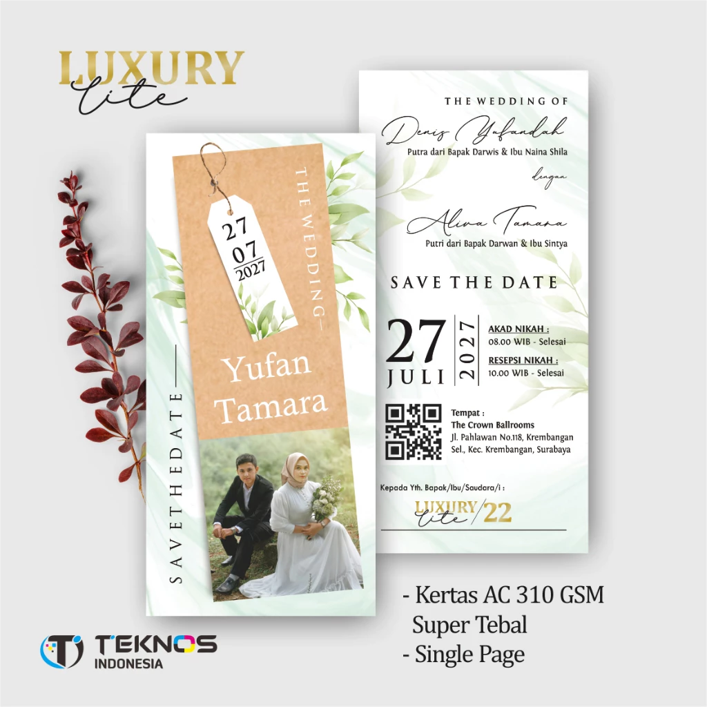 UNDANGAN PERNIKAHAN ELEGANT CUSTOM COLOUR - UNDANGAN PERNIKAHAN AESTHETIC LUXURY LITE - Gambar 23