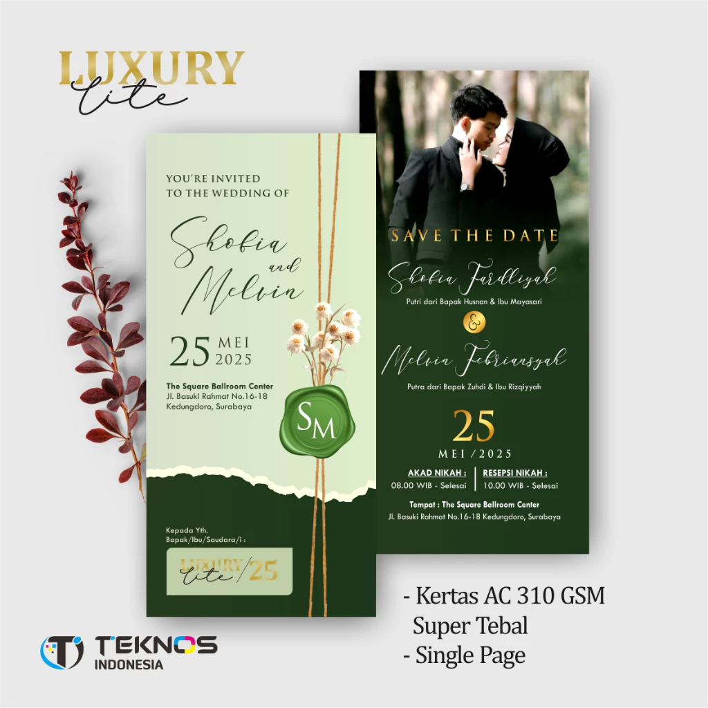 UNDANGAN PERNIKAHAN ELEGANT CUSTOM COLOUR - UNDANGAN PERNIKAHAN AESTHETIC LUXURY LITE - Gambar 26