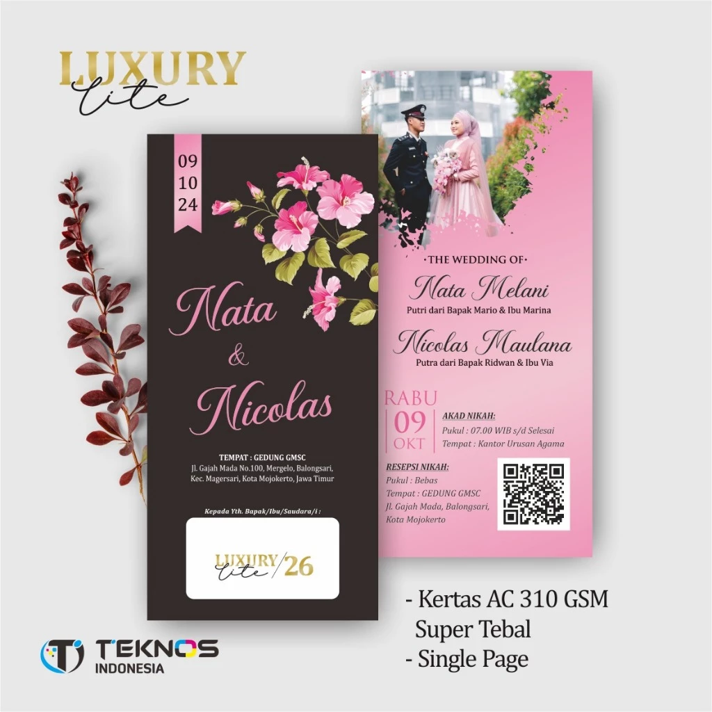 UNDANGAN PERNIKAHAN ELEGANT CUSTOM COLOUR - UNDANGAN PERNIKAHAN AESTHETIC LUXURY LITE - Gambar 27