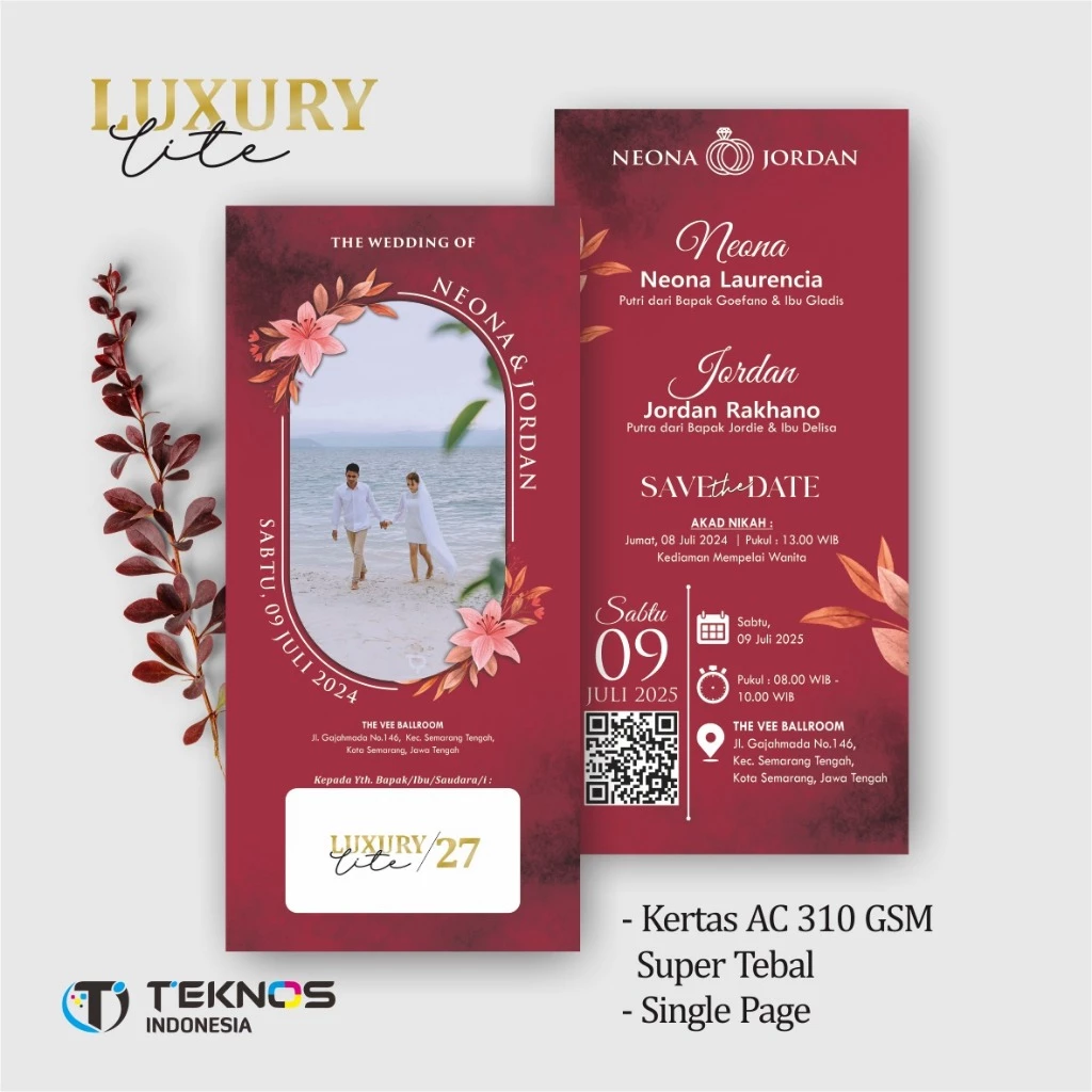 UNDANGAN PERNIKAHAN ELEGANT CUSTOM COLOUR - UNDANGAN PERNIKAHAN AESTHETIC LUXURY LITE - Gambar 28