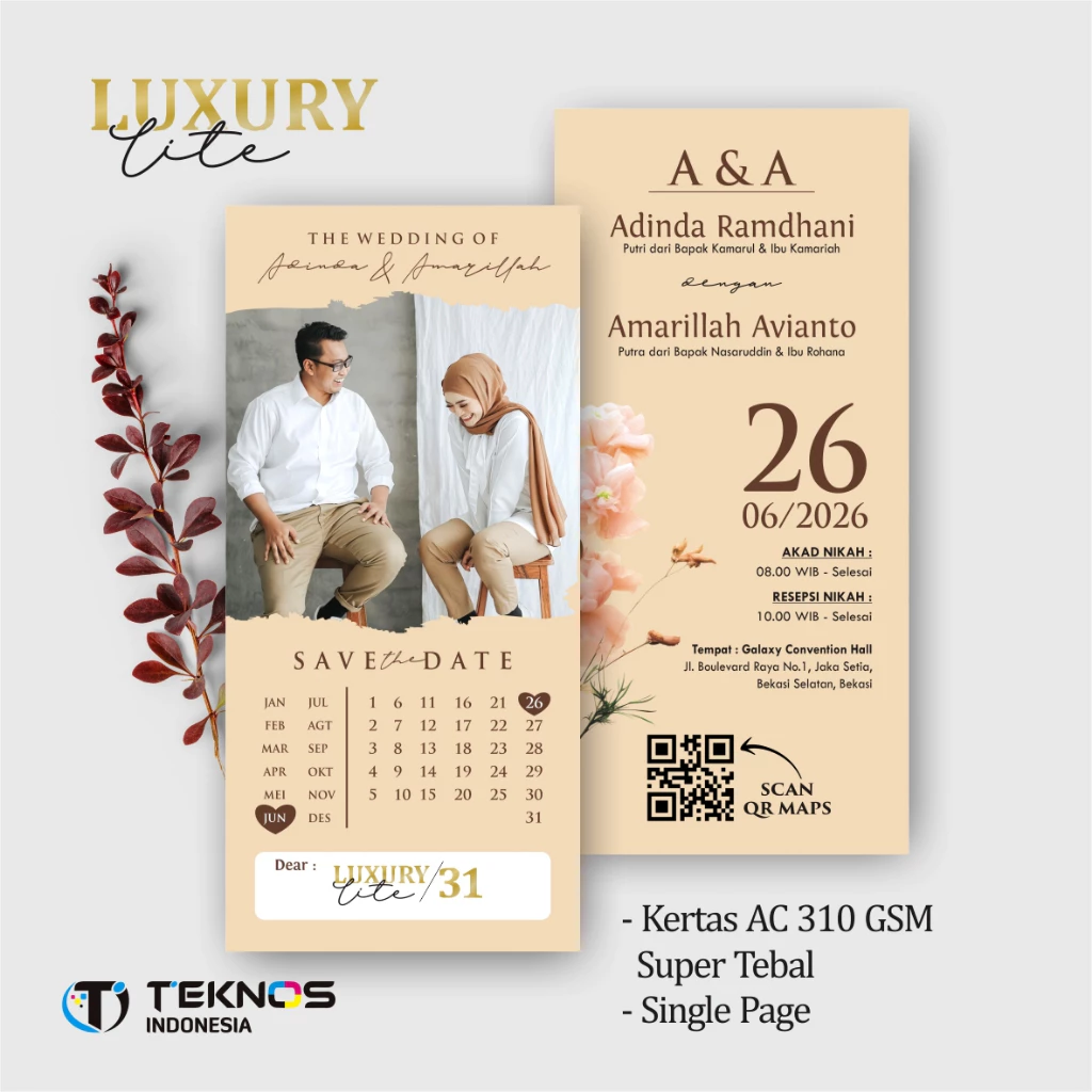 UNDANGAN PERNIKAHAN ELEGANT CUSTOM COLOUR - UNDANGAN PERNIKAHAN AESTHETIC LUXURY LITE - Gambar 32
