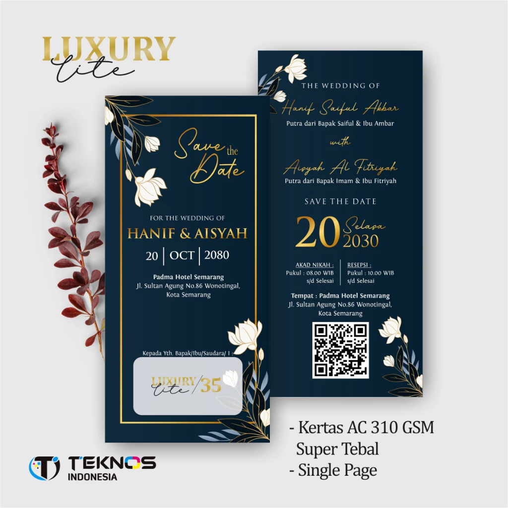 UNDANGAN PERNIKAHAN ELEGANT CUSTOM COLOUR - UNDANGAN PERNIKAHAN AESTHETIC LUXURY LITE - Gambar 36