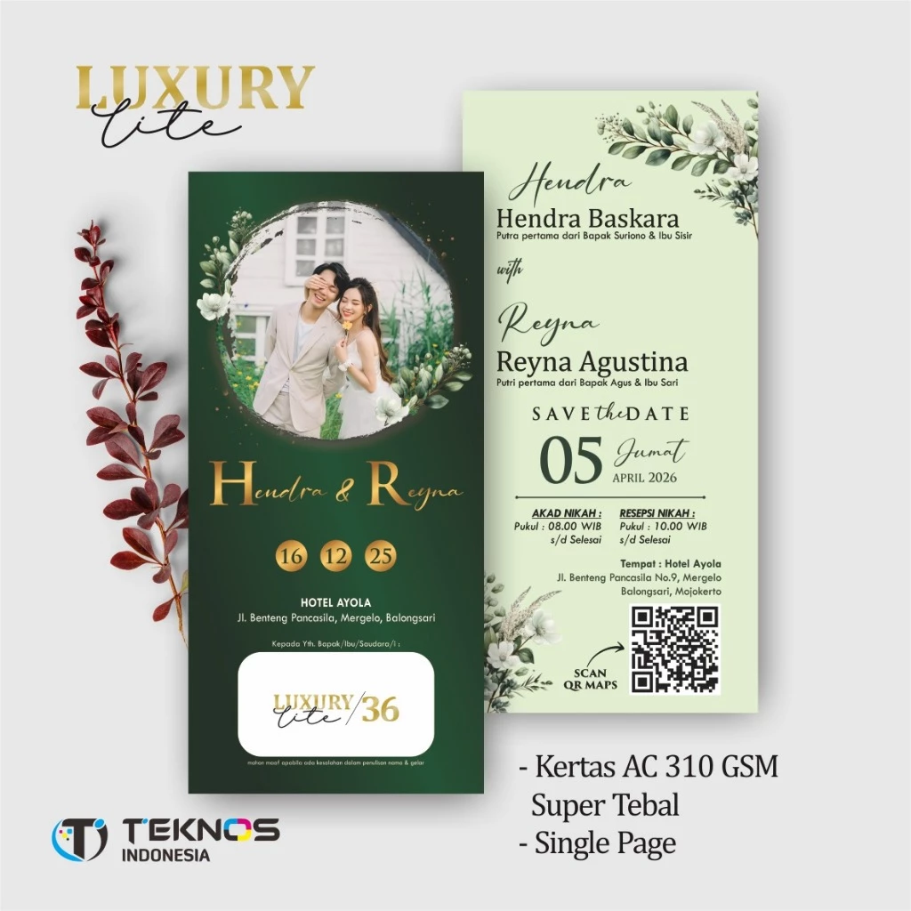 UNDANGAN PERNIKAHAN ELEGANT CUSTOM COLOUR - UNDANGAN PERNIKAHAN AESTHETIC LUXURY LITE - Gambar 37
