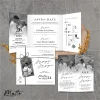 UNDANGAN NIKAH MENGKILAP MURAH ELEGAN - UNDANGAN PERNIKAHAN GLOSSY BW THREE - MATTE BW THREE 24