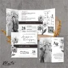 UNDANGAN NIKAH MENGKILAP MURAH ELEGAN - UNDANGAN PERNIKAHAN GLOSSY BW THREE - MATTE BW THREE 32