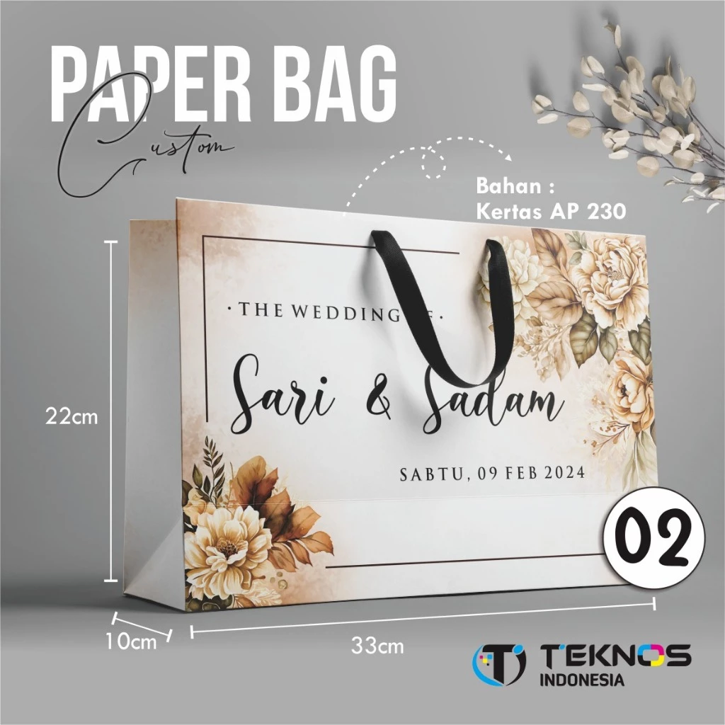 PAPERBAG CUSTOM - TAS PAPER BAG BRIDESMAID SIMPLE FULL COLOUR - Gambar 4