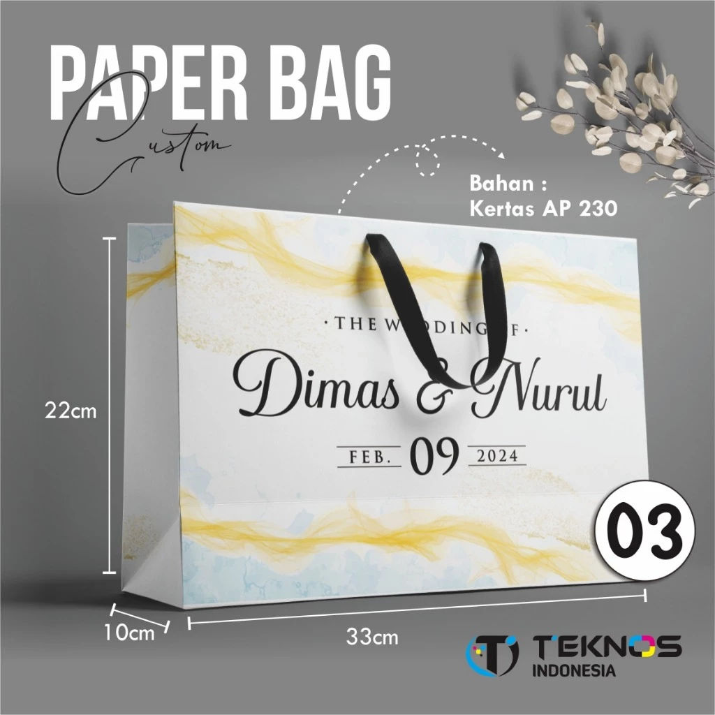 PAPERBAG CUSTOM - TAS PAPER BAG BRIDESMAID SIMPLE FULL COLOUR - Gambar 5