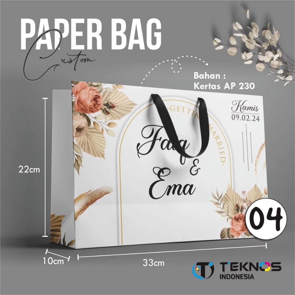 PAPERBAG CUSTOM - TAS PAPER BAG BRIDESMAID SIMPLE FULL COLOUR - Gambar 6