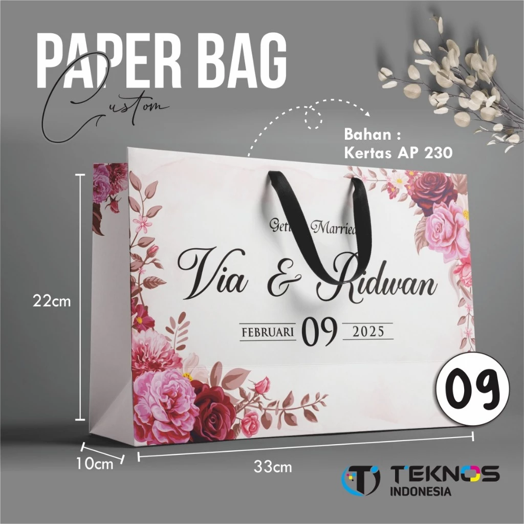 PAPERBAG CUSTOM - TAS PAPER BAG BRIDESMAID SIMPLE FULL COLOUR - Gambar 10