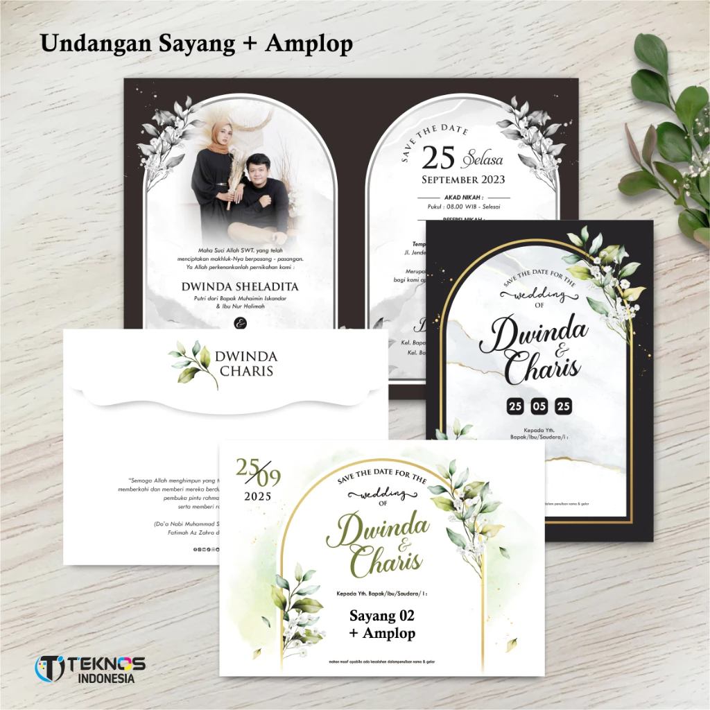 UNDANGAN PERNIKAHAN AMPLOP AESTHETIC - UNDANGAN NIKAH AMPLOP KASIH - UNDANGAN AMPLOP KEKINIAN - Gambar 20