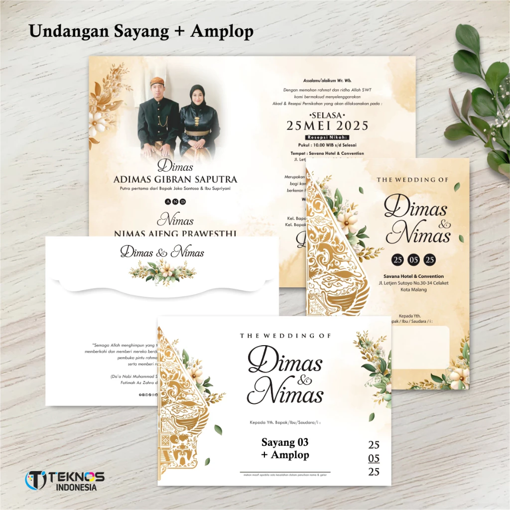 UNDANGAN PERNIKAHAN AMPLOP AESTHETIC - UNDANGAN NIKAH AMPLOP KASIH - UNDANGAN AMPLOP KEKINIAN - Gambar 21