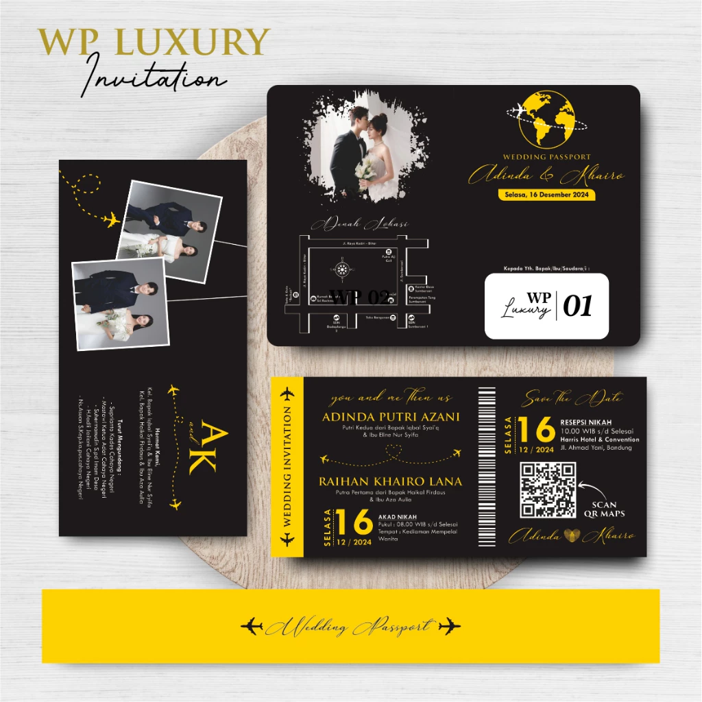UNDANGAN NIKAH FOTO AESTHETIC - WEDDING PASSPORT INVITATION - Gambar 2