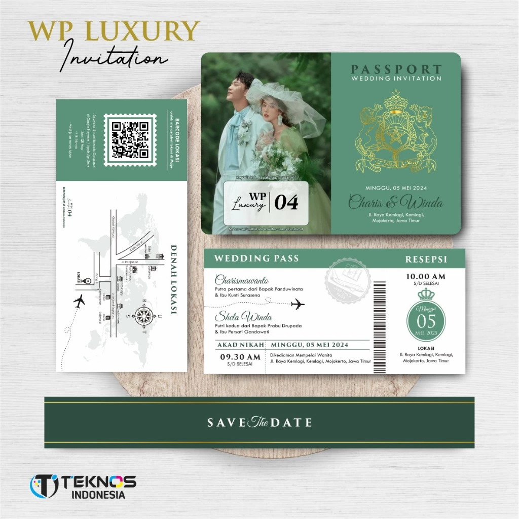 UNDANGAN NIKAH FOTO AESTHETIC - WEDDING PASSPORT INVITATION - Gambar 5