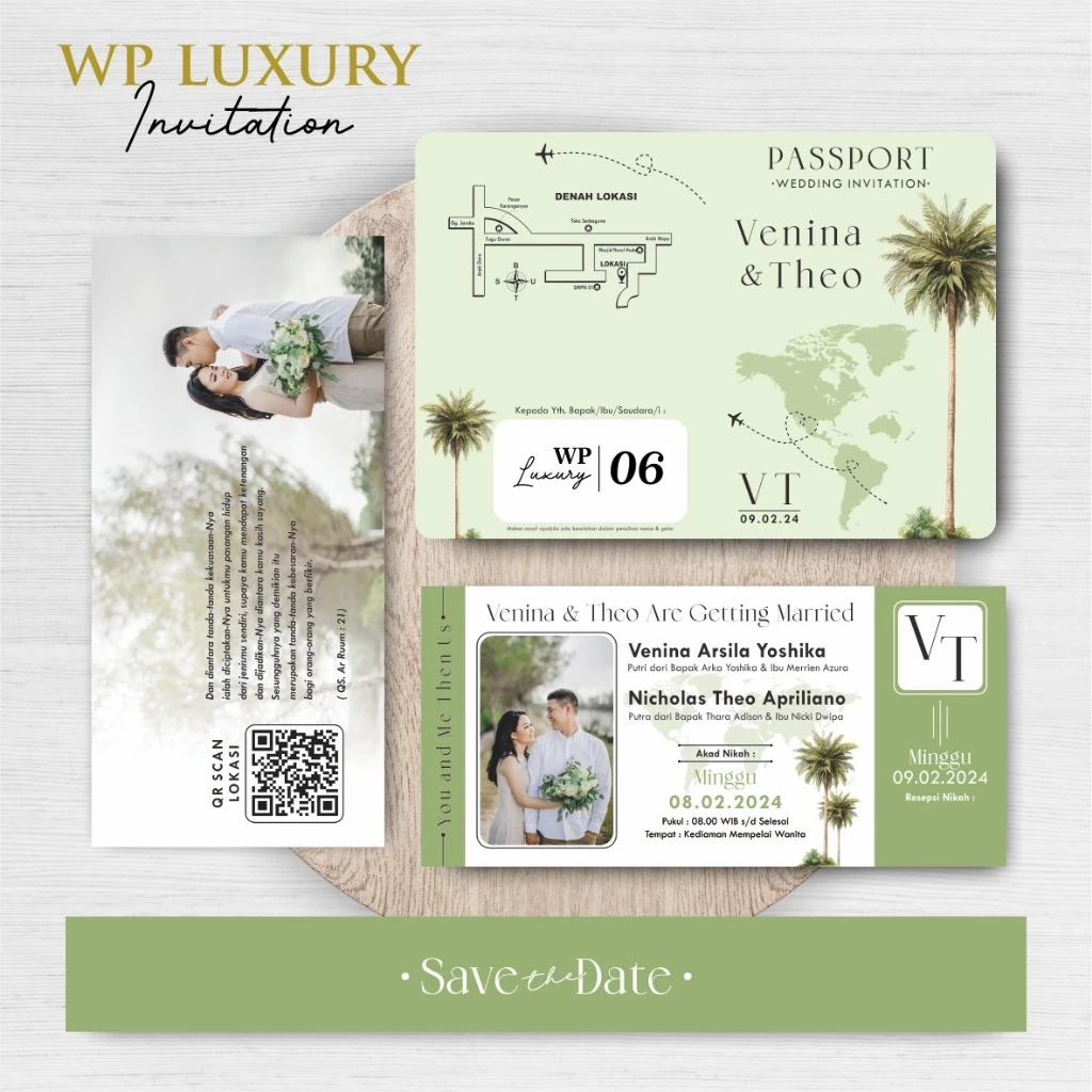 UNDANGAN NIKAH FOTO AESTHETIC - WEDDING PASSPORT INVITATION - Gambar 7