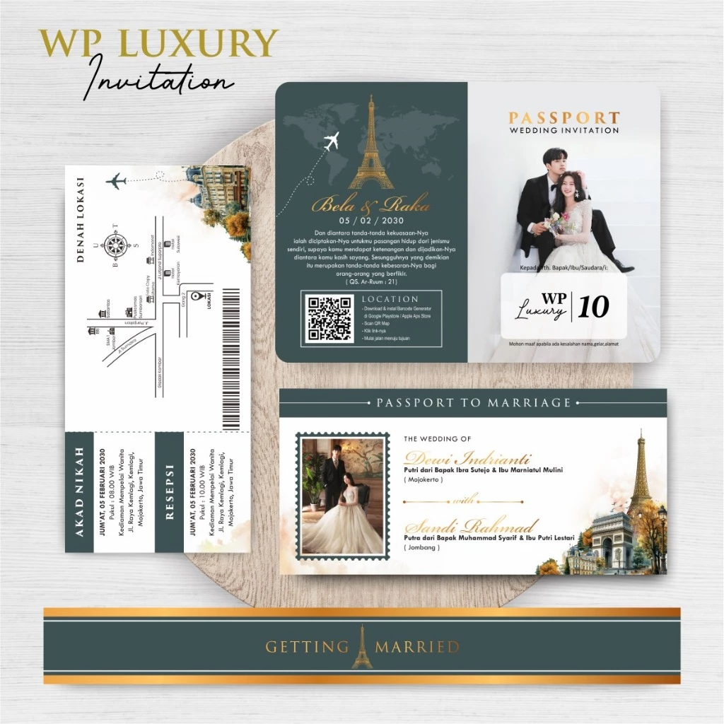UNDANGAN NIKAH FOTO AESTHETIC - WEDDING PASSPORT INVITATION - Gambar 11