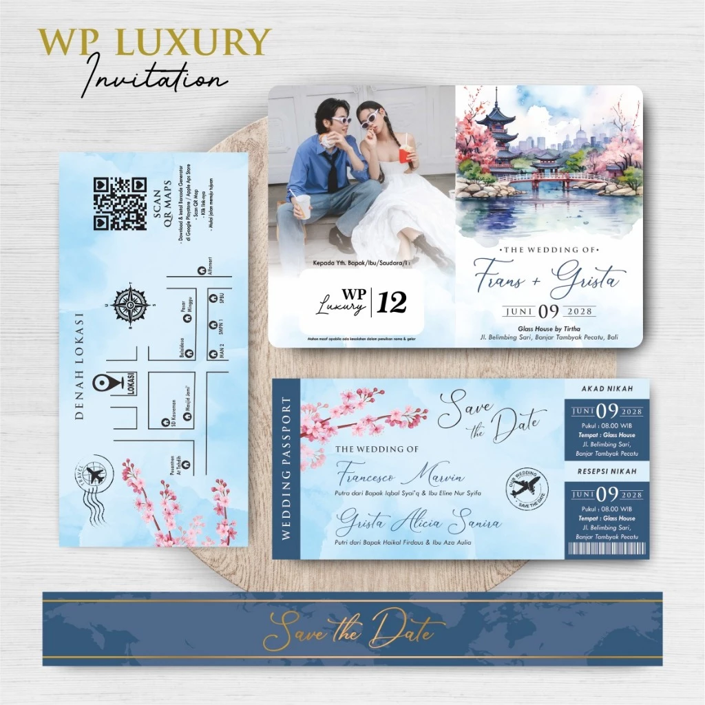 UNDANGAN NIKAH FOTO AESTHETIC - WEDDING PASSPORT INVITATION - Gambar 13