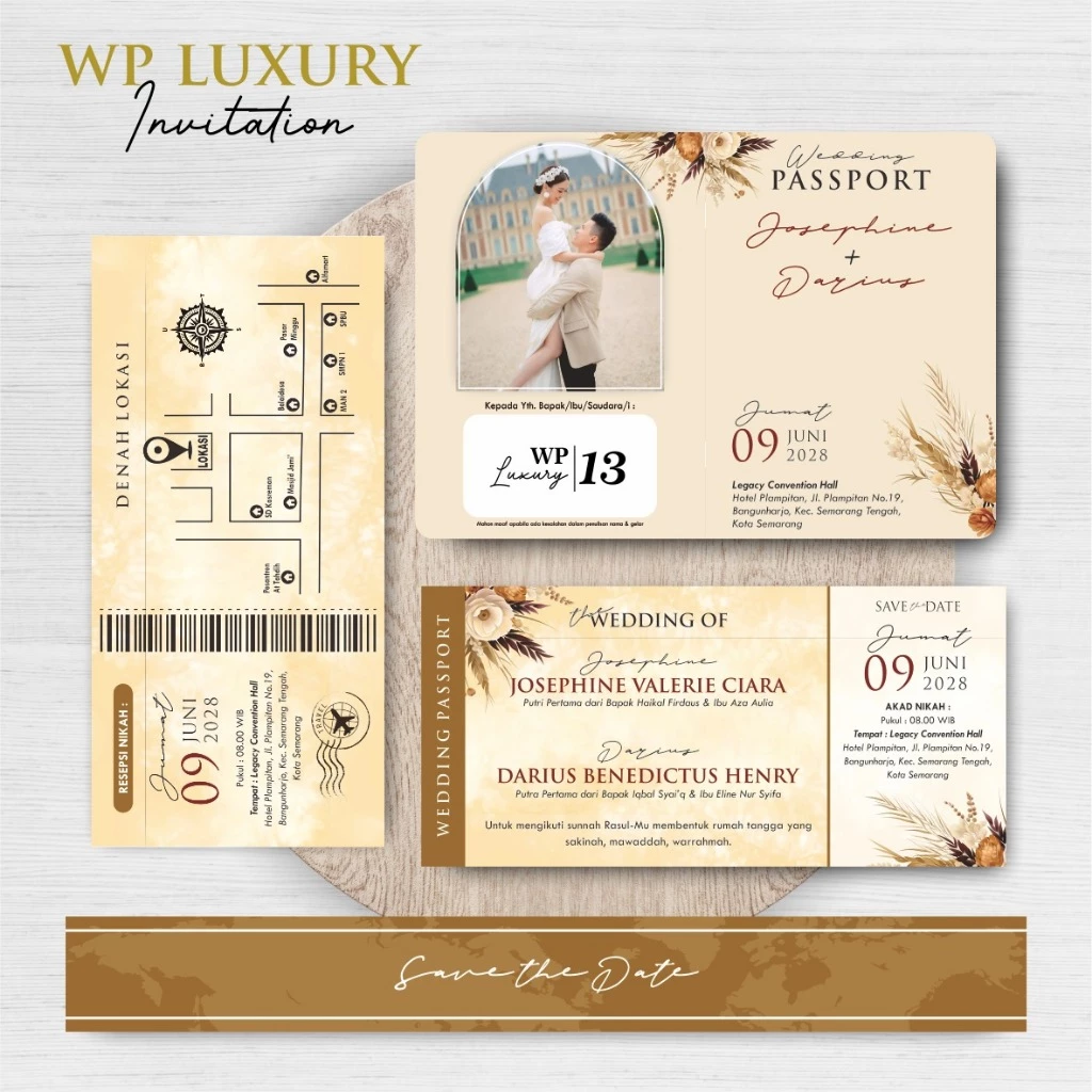 UNDANGAN NIKAH FOTO AESTHETIC - WEDDING PASSPORT INVITATION - Gambar 14