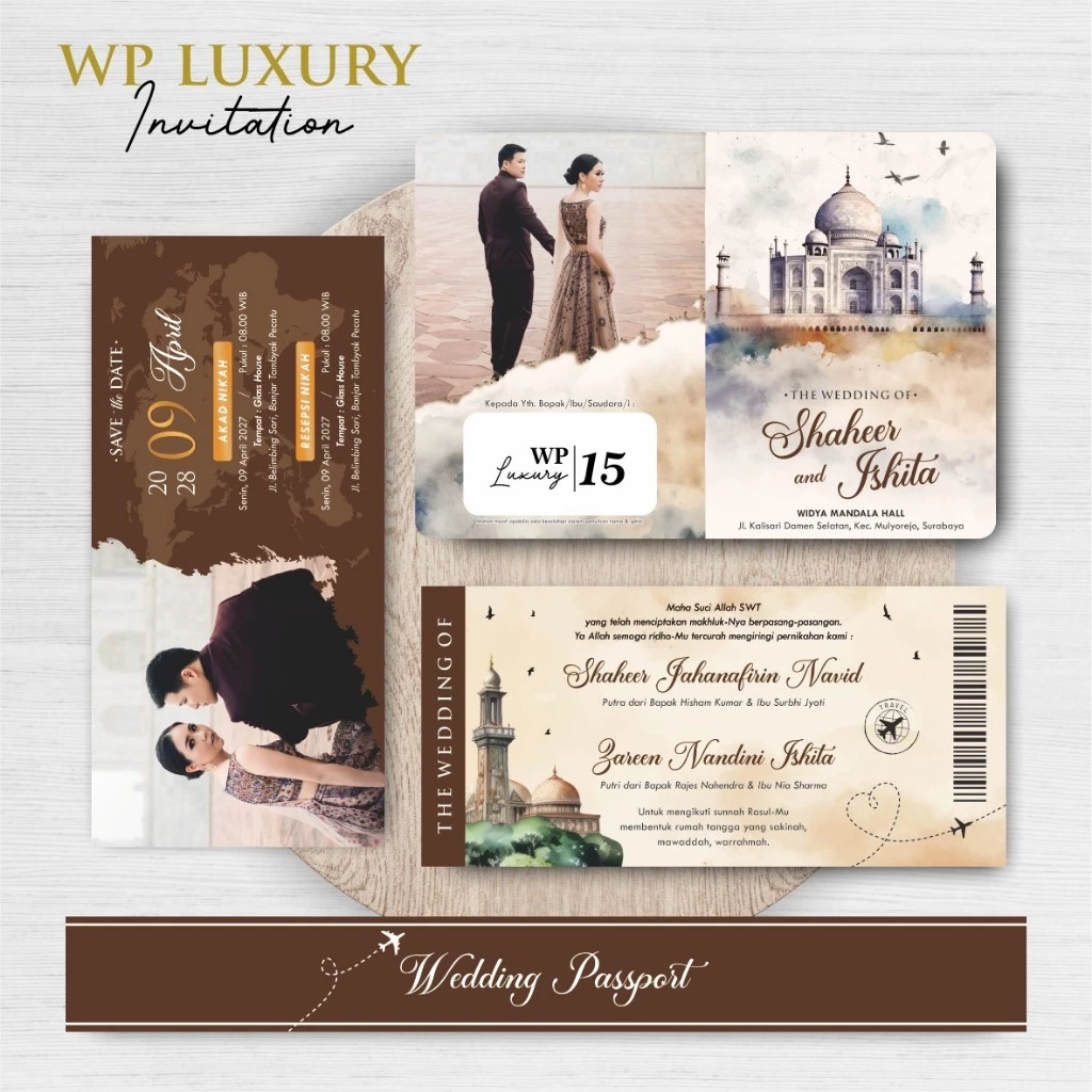 UNDANGAN NIKAH FOTO AESTHETIC - WEDDING PASSPORT INVITATION - Gambar 16