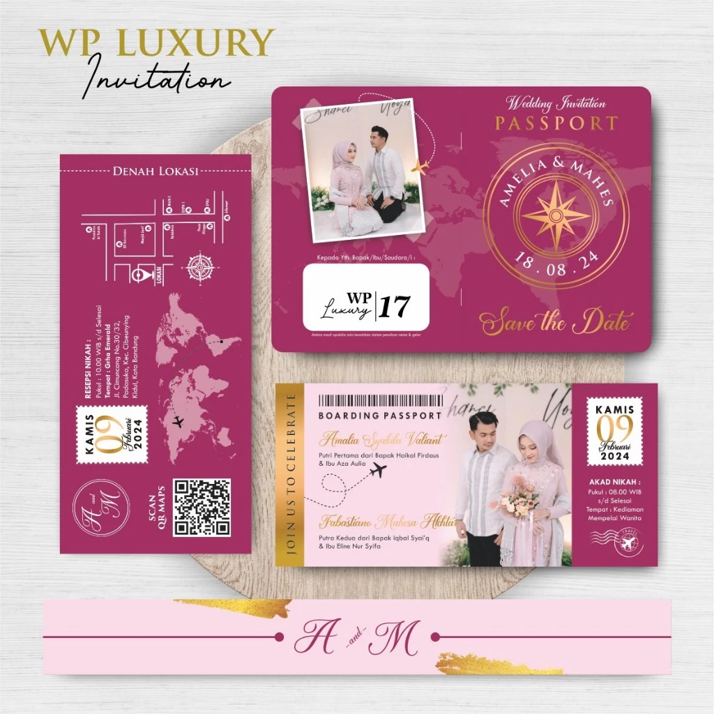 UNDANGAN NIKAH FOTO AESTHETIC - WEDDING PASSPORT INVITATION - Gambar 18