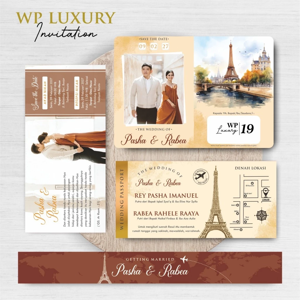 UNDANGAN NIKAH FOTO AESTHETIC - WEDDING PASSPORT INVITATION - Gambar 20