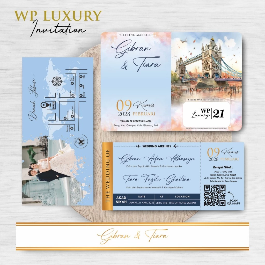 UNDANGAN NIKAH FOTO AESTHETIC - WEDDING PASSPORT INVITATION - Gambar 22
