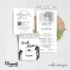 CETAK UNDANGAN PERNIKAHAN FOTO BW GLOSSY - UNDANGAN PERNIKAHAN CUSTOM ELEGAN - UNDANGAN KHITANAN - ELEGAT BW A06