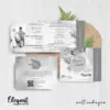 CETAK UNDANGAN PERNIKAHAN FOTO BW GLOSSY - UNDANGAN PERNIKAHAN CUSTOM ELEGAN - UNDANGAN KHITANAN - ELEGAT BW A25