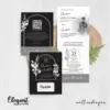CETAK UNDANGAN PERNIKAHAN FOTO BW GLOSSY - UNDANGAN PERNIKAHAN CUSTOM ELEGAN - UNDANGAN KHITANAN - ELEGAT BW A34