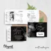 CETAK UNDANGAN PERNIKAHAN FOTO BW GLOSSY - UNDANGAN PERNIKAHAN CUSTOM ELEGAN - UNDANGAN KHITANAN - ELEGAT BW A36