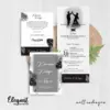 CETAK UNDANGAN PERNIKAHAN FOTO BW GLOSSY - UNDANGAN PERNIKAHAN CUSTOM ELEGAN - UNDANGAN KHITANAN - ELEGAT BW A38